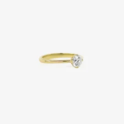 14k & old european cut solitaire diamond ring, 0.68ct
