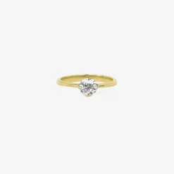 14k & old european cut solitaire diamond ring, 0.68ct