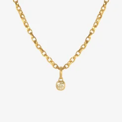 18k & old mine cut diamond pendant, 1.09ct