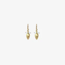 18k & opal eye bug earrings