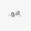 18k & oval aquamarine earrings, 16.13ct