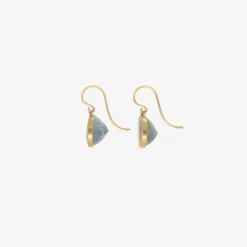 18k & oval aquamarine earrings, 16.13ct