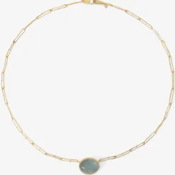 18k & oval aquamarine echo necklace, 9.94ct
