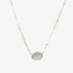 18k & oval aquamarine echo necklace, 9.94ct