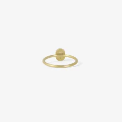 18k & oval clean white diamond ring, .76ct