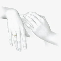 18k & oval clean white diamond ring, .76ct