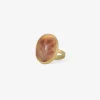 18k & oval dendritic agate ring, 8.76ct
