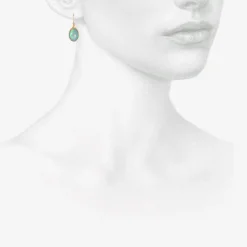 18k & oval ethiopian opal earrings