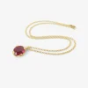 22k & oval faceted rubellite tourmaline pendant, 13.30ct