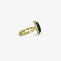 18k & oval green ombré tourmaline ring, 10.39ct