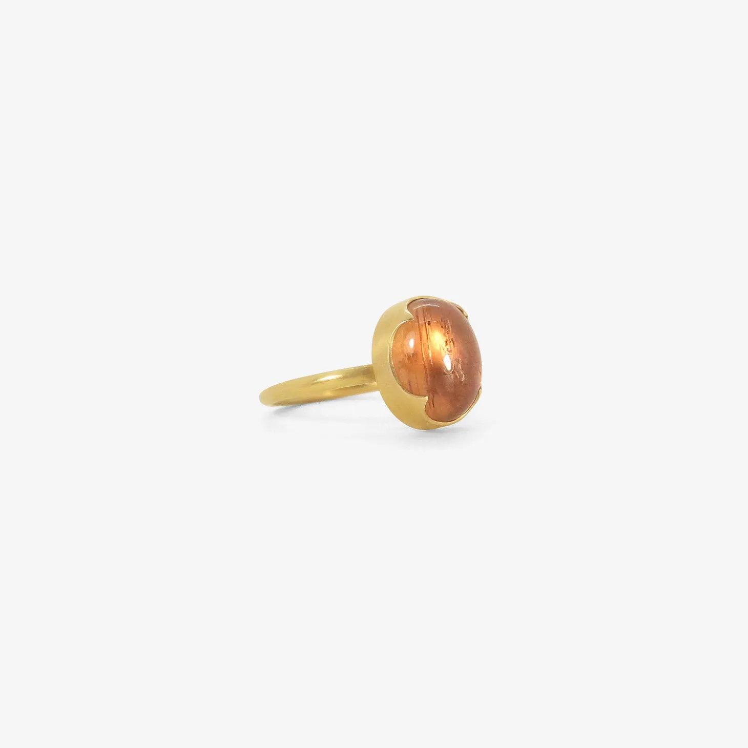 18k & oval imperial topaz ring, 6.85ct