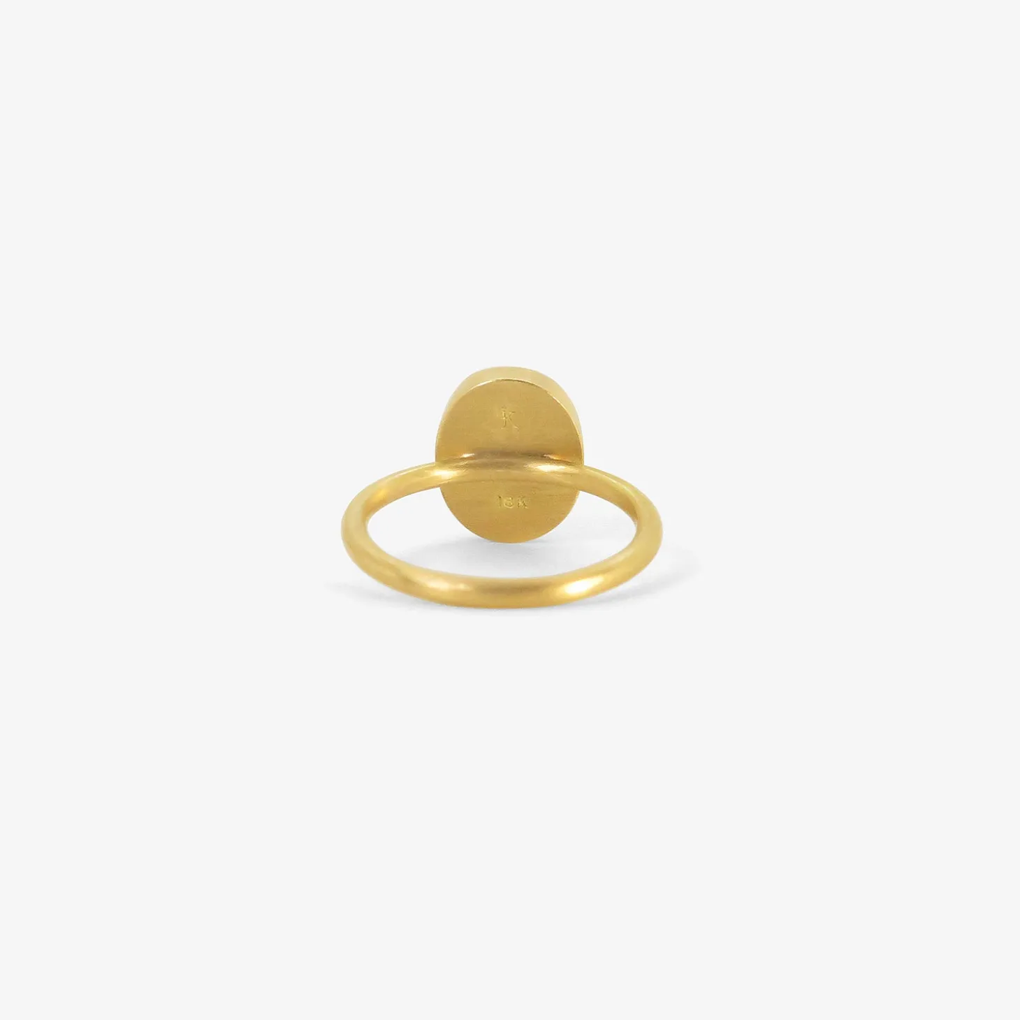 18k & oval imperial topaz ring, 6.85ct
