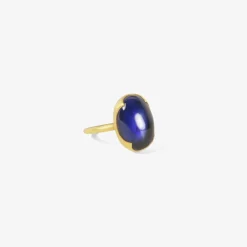 18k & oval iolite ring