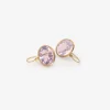 18k & oval lilac amethyst earrings, 21.98ct