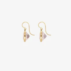 18k & oval lilac amethyst earrings, 21.98ct