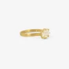 22k & oval old-mine-cut diamond east/west ring, 1ct