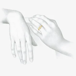 22k & oval old-mine-cut diamond east/west ring, 1ct