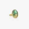 18k & oval ombre green tourmaline ring, 16.49ct