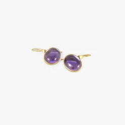 18k & oval pale amethyst earrings, 9.57ct