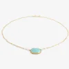 18k & oval persian turquoise echo necklace