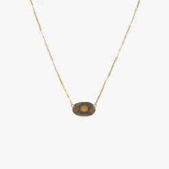 18k & oval persian turquoise echo necklace