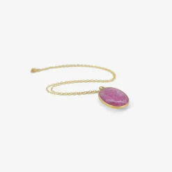 18k & oval pink tourmaline pendant, 16.51ct