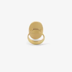 18k & oval powder pink tourmaline lens ring, 14.15ct