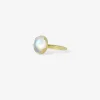 18k & oval rainbow moonstone ring
