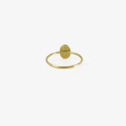 18k & oval rose-cut cognac diamond ring, 1.2ct