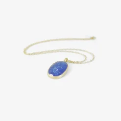 18k & oval rose-cut tanzanite pendant, 19.73ct