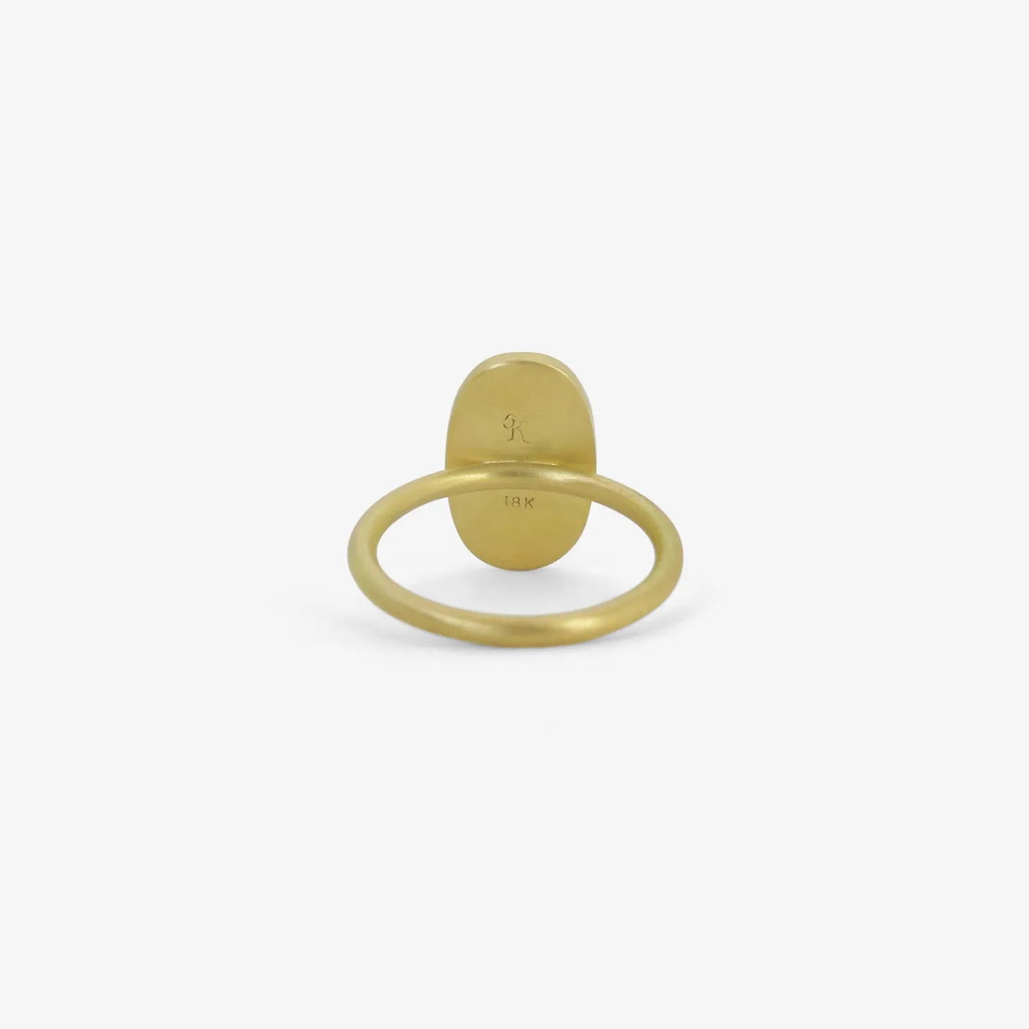 18k & oval salt and pepper diamond ring, 3.02ct