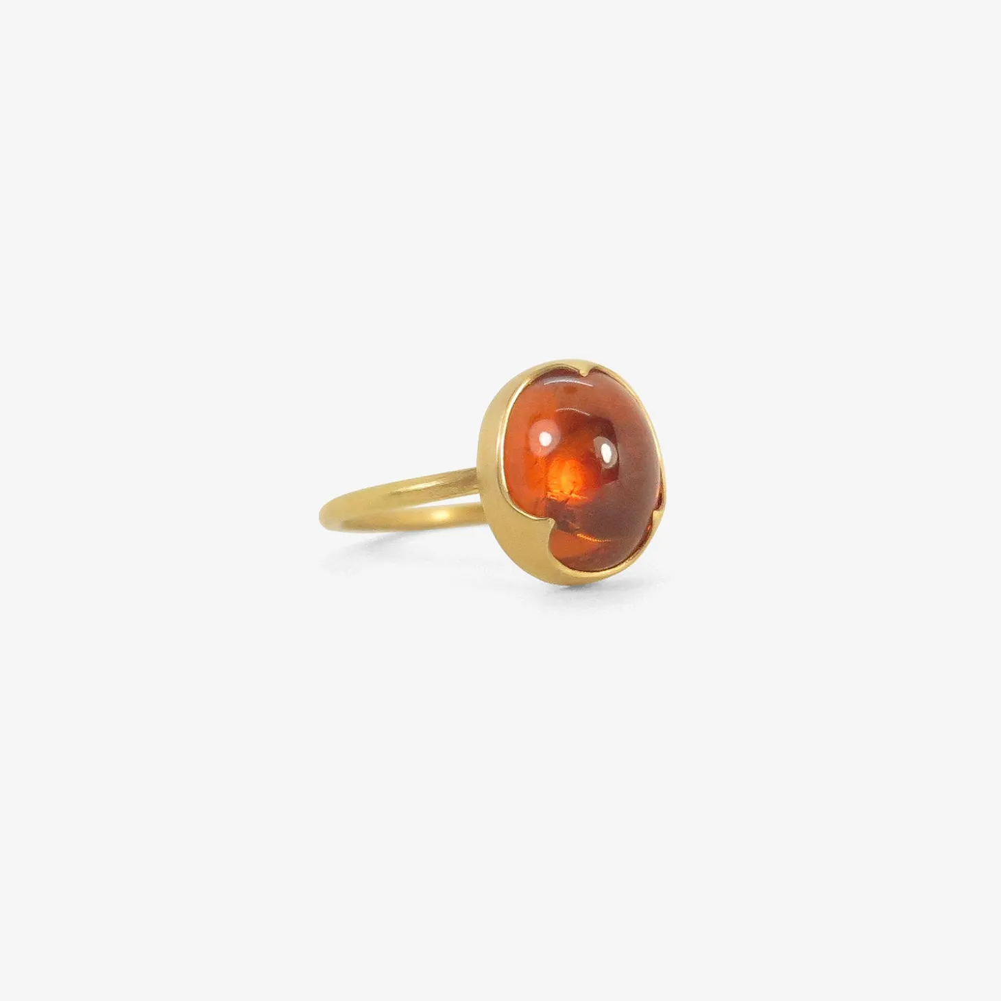 18k & oval spessartite garnet ring, 5.65ct