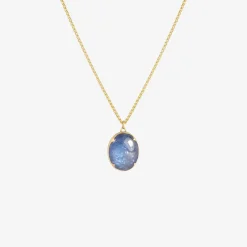 18k & oval tanzanite pendant, 15.7ct