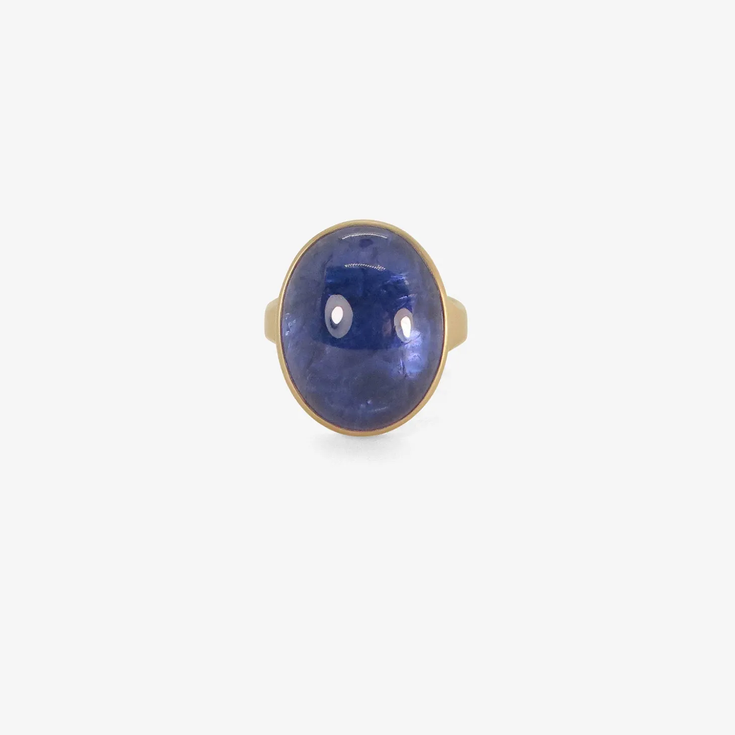 18k & oval tanzanite ring, 18.39ct