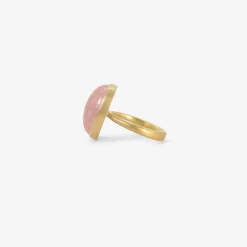 18k & ovalish morganite ring, 18.13ct