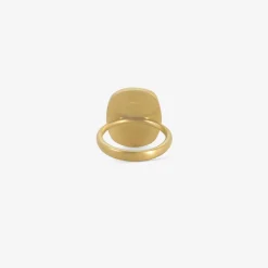 18k & ovalish morganite ring, 18.13ct