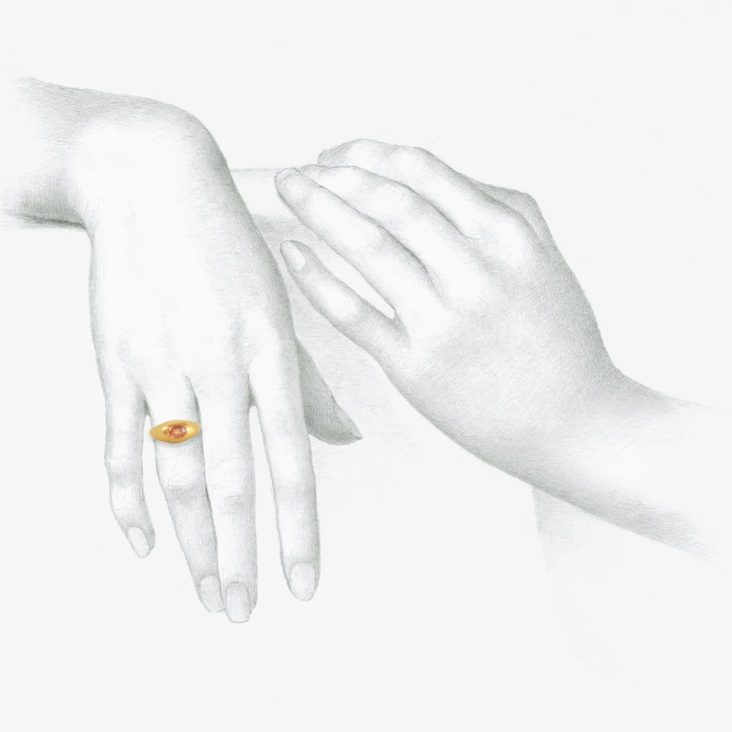18k & padparadscha sapphire signet ring, 1.5ct