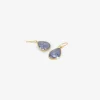 18k & pale blue tanzanite pebble drop earrings, 6.67ct