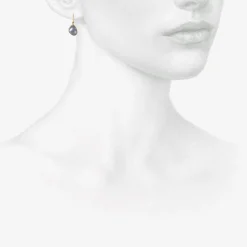 18k & pale blue tanzanite pebble drop earrings, 6.67ct