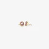 18k & pale pink sapphire round studs, 1.08ct