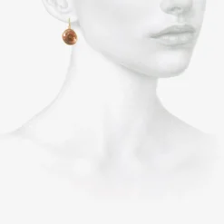 18k & peach tourmaline pebble drop earrings, 21.84ct