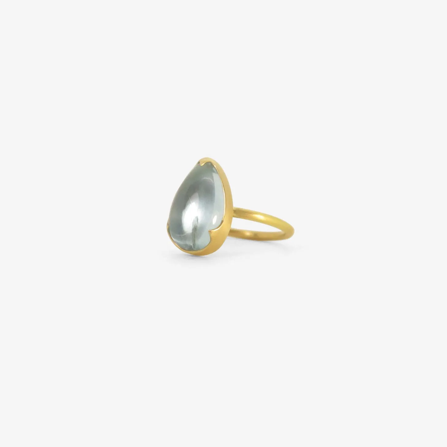18k & pear-shaped aquamarine ring, 4.23ct