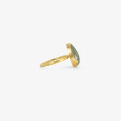 18k & pear-shaped aquamarine ring, 4.23ct