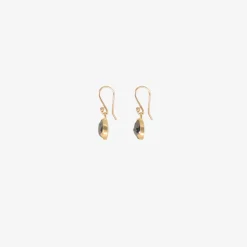 18k & pear-shaped black diamond earrings, 3.03ct
