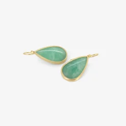 18k & pear-shaped brazilian emerald drop earrings, 22.94ct