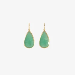 18k & pear-shaped brazilian emerald drop earrings, 22.94ct