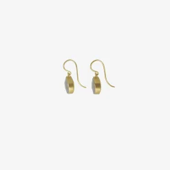 18k & pear-shaped dove grey diamond drop earrings, 3.98ct