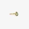 18k & pear-shaped faceted green sapphire ring, .93ct