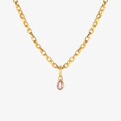 18k & pear-shaped lilac sapphire pendant, 1.22ct