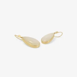 18k & pear-shaped moonstone drop earrings, 15.88ct